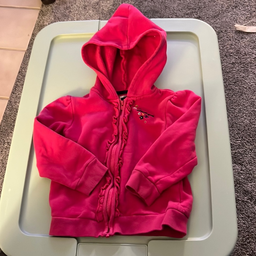 Osh Kosh Pink Girls Toddler Zip Up Hoodie. 3T.